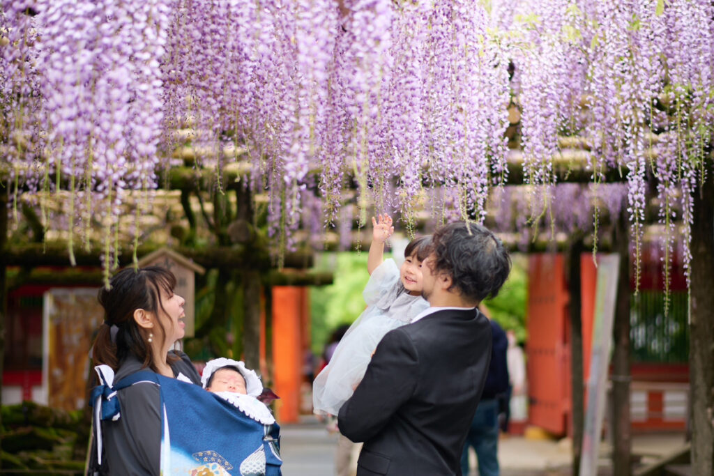 お宮参り木津川_フォトスタジオワタナベ(渡辺写真館)京都木津川店_神社への産着レンタル
