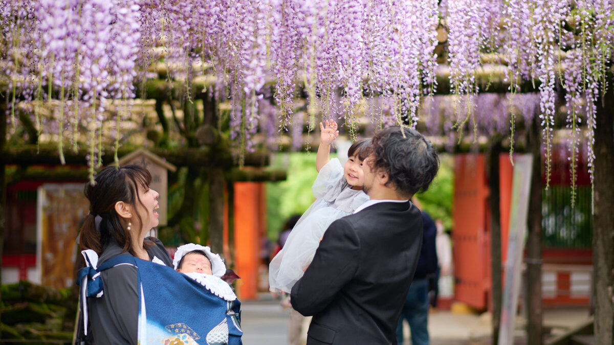 お宮参り木津川市_フォトスタジオワタナベ(渡辺写真館)京都木津川店_神社への産着レンタル